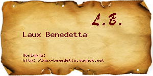 Laux Benedetta névjegykártya